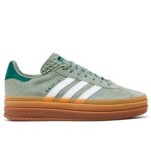 Adidas Gazelle Bold Silver Green Gum